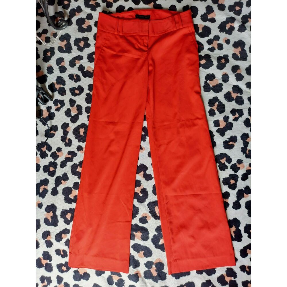 The Limited Red Work Pants Y2K Wide Leg Slacks Trousers Sz 4